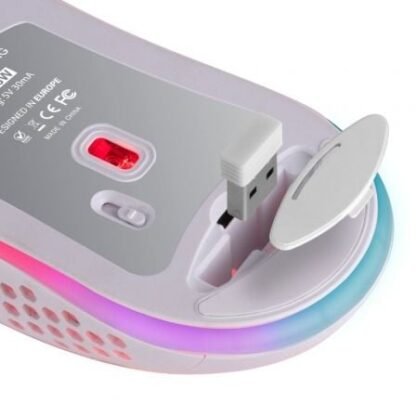 Ratón gaming inalámbrico mars gaming mmw3w/ batería recargable/ hasta 3200 dpi/ blanco - Imagen 4