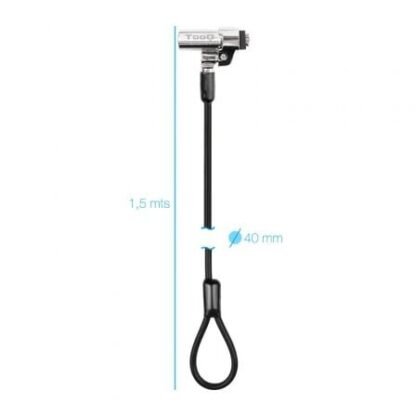 Cable de seguridad tipo nano para portátiles tooq tqclkc0045-g/ 1.5m - Imagen 3