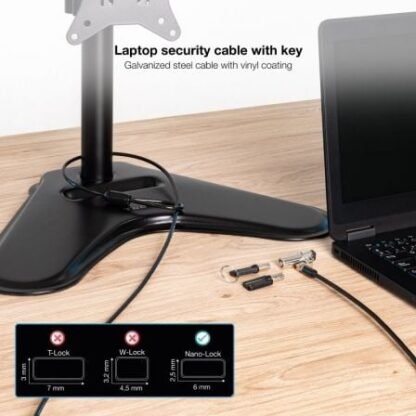 Cable de seguridad tipo nano para portátiles tooq tqclkc0045-g/ 1.5m - Imagen 5