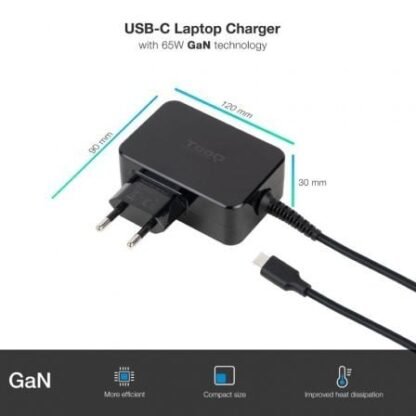 Cargador de portátil gan tooq tqlc-usbcgan65pd usb tipo-c/ 65w/ automático/ voltaje 5-20v - Imagen 2