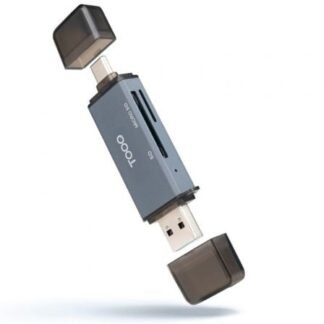 Lector de tarjetas externo tooq tqr-3001g/ usb 3.0 y usb tipo-c