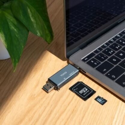 Lector de tarjetas externo tooq tqr-3001g/ usb 3.0 y usb tipo-c - Imagen 2