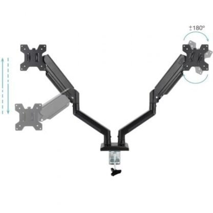 Soporte de mesa para 2 monitores tooq db1434tnr-b/ hasta 10kg - Imagen 3