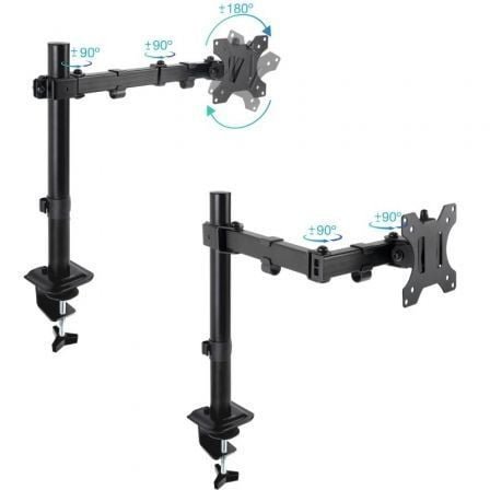 Soporte de mesa para monitor tooq db1801tn-b/ giratorio/ inclinable/ hasta 8kg - Imagen 2