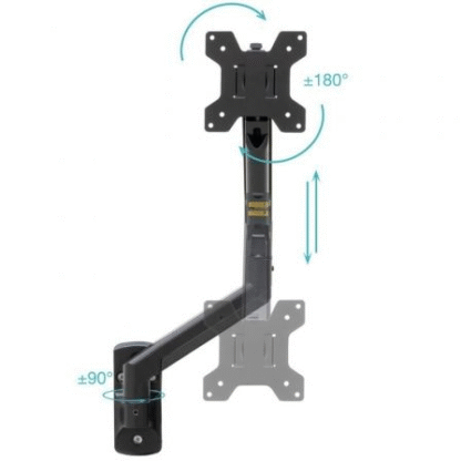 Soporte de pared para monitor tooq lp1334tnr-b/ giratorio/ inclinable/ rotatorio/ hasta 10kg - Imagen 2