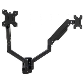 Soporte de pared para 2 monitores tooq lp1434tnr-b/ giratorio/ inclinable/ rotatorio/ hasta 10kg