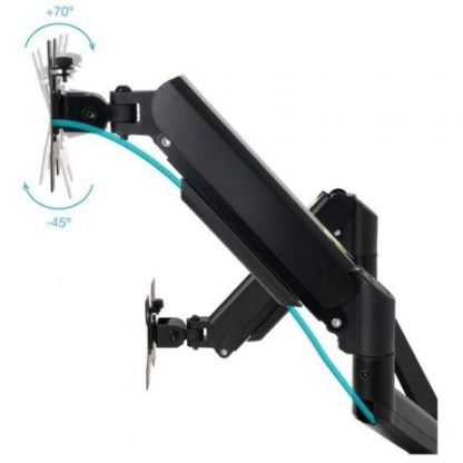 Soporte de pared para 2 monitores tooq lp1434tnr-b/ giratorio/ inclinable/ rotatorio/ hasta 10kg - Imagen 3