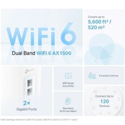 Sistema mesh tp-link deco x10 1500mbps/ 2.4ghz 5ghz/ pack de 2 - Imagen 2