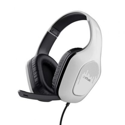 Auriculares gaming con micrófono trust gaming gxt 415 zirox ps5/ jack 3.5/ blancos