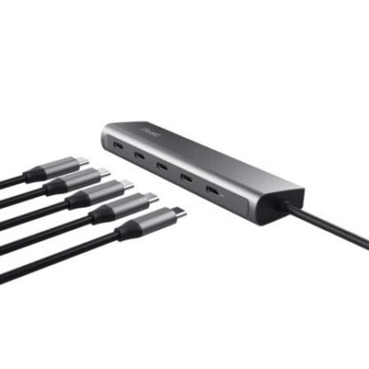 Hub usb tipo-c trust halyx/ 4xusb tipo-c/ 1xusb tipo-c pd - Imagen 2