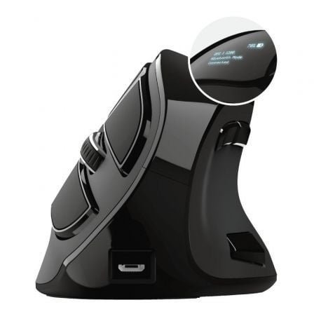 Ratón vertical inalámbrico por bluetooth trust voxx/ hasta 2400 dpi