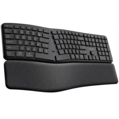 Teclado inalámbrico por bluetooth trust keyra multidispositivo ergonómico - Imagen 3