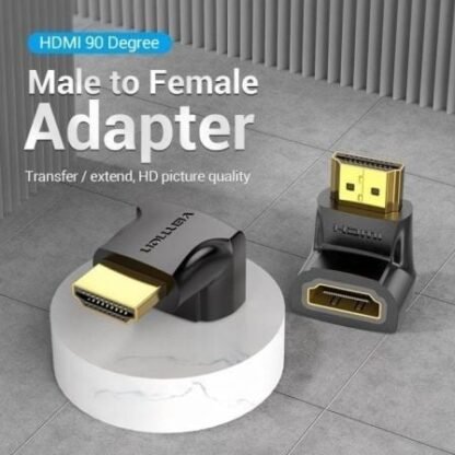 Adaptador hdmi 4k 90º vention aiob0-2/ hdmi macho - hdmi hembra/ pack 2 uds - Imagen 3