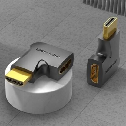 Adaptador hdmi 4k 90º vention aipb0/ hdmi macho - hdmi hembra - Imagen 2