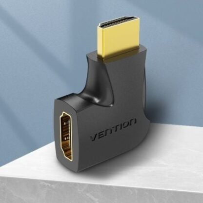 Adaptador hdmi 4k 90º vention aipb0/ hdmi macho - hdmi hembra - Imagen 3