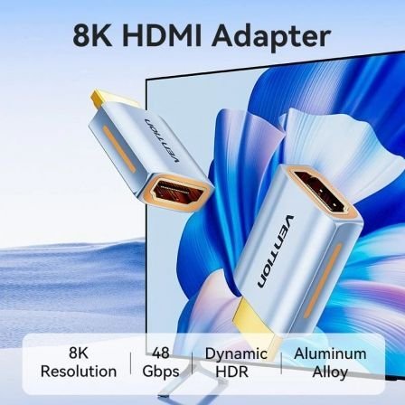 Adaptador hdmi 8k vention aivh0/ hdmi macho - hdmi hembra - Imagen 2