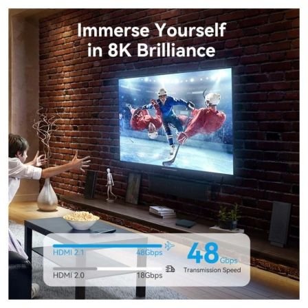 Adaptador hdmi 8k vention aivh0/ hdmi macho - hdmi hembra - Imagen 5