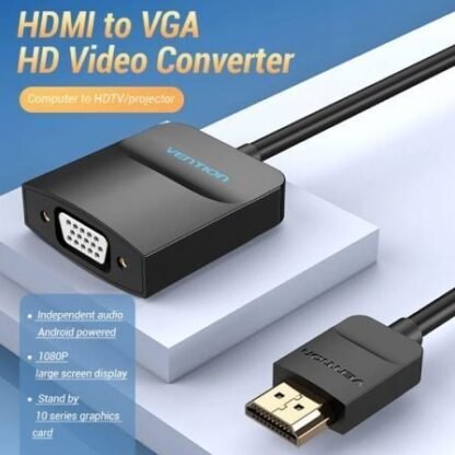 Conversor vention 42154/ hdmi macho - vga hembra/ 15cm/ negro - Imagen 2