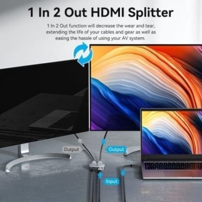 Switch conmutador 8k hdmi 2.1 bidireccional vention akph0 hdmi hembra/usb-c hembra - 2x hdmi hembra - Imagen 3