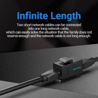 Adaptador conector rj45 vdd-b07-b cat5e utp/ rj45 hembra - rj45 hembra/ negro - Imagen 3