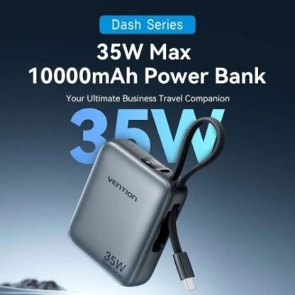 Powerbank 10000mah vention fheh0/ 35w/ gris - Imagen 2