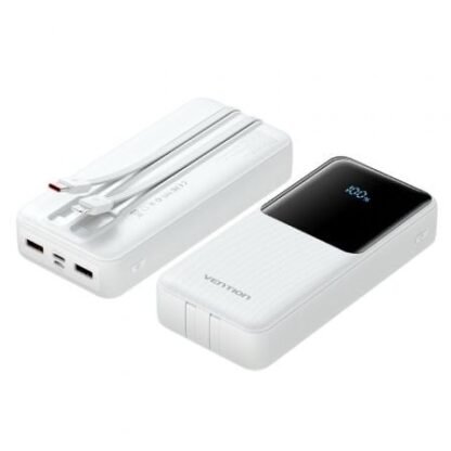 Powerbank 20000mah vention fhpw0/ 22.5w/ blanca/ incluye cable usb tipo-c y lightning - Imagen 2