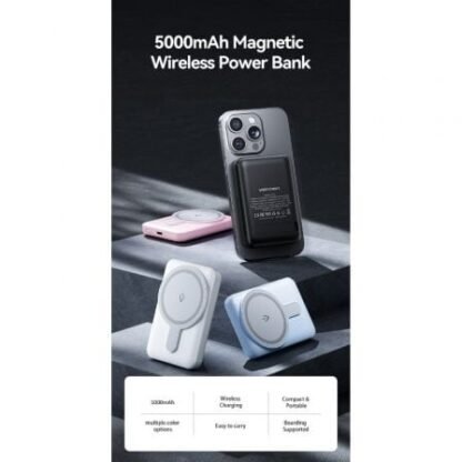 Powerbank 5000mah vention fhsw0/ 20w/ wireless/ blanca - Imagen 2