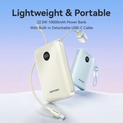 Powerbank 10000mah vention fkap0-c/ 22.5w/ rosa - Imagen 2