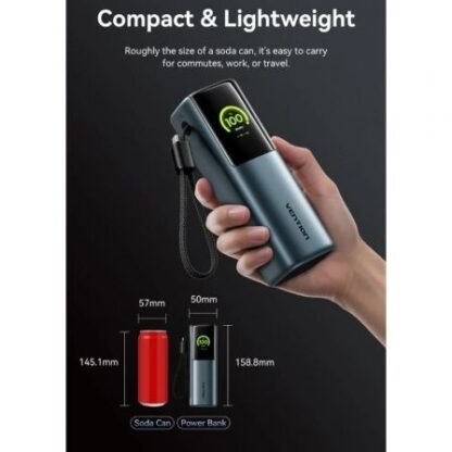 Powerbank 20000mah vention fkgh0/ 200w/ gris - Imagen 3