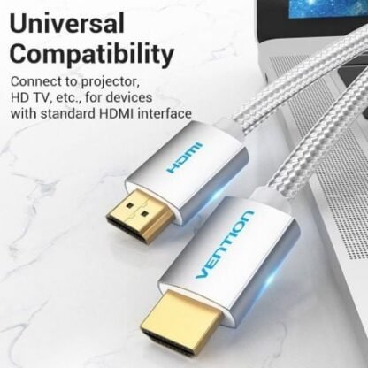 Cable hdmi 2.0 4k vention aabih/ hdmi macho - hdmi macho/ 2m/ plata - Imagen 2