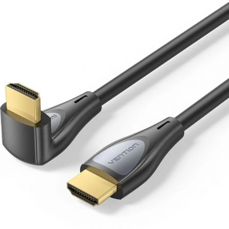 Cable hdmi 2.0 4k acodado vention alrbg/ hdmi macho - hdmi macho/ 1.5m/ negro