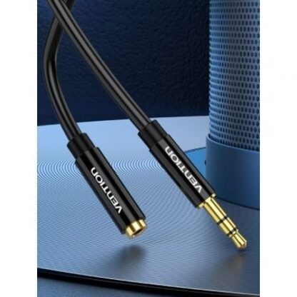Cable estéreo vention bbzbd/ jack 3.5 macho - jack 3.5 hembra/ 50cm/ negro - Imagen 2