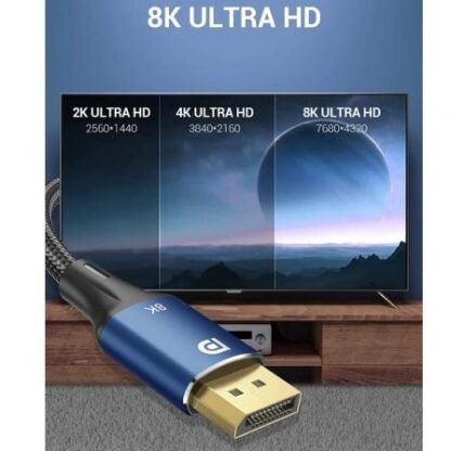 Cable vention hcelf/ displayport macho - displayport 8k macho/ 1m/ azul - Imagen 4