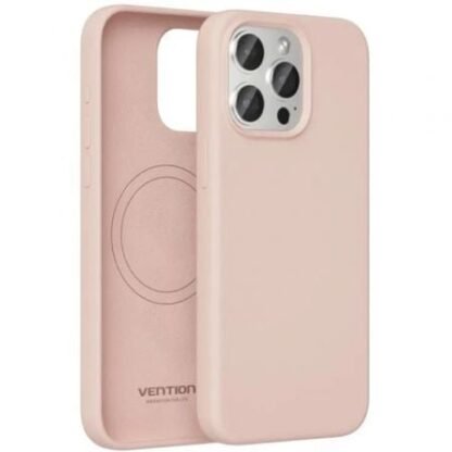 Funda silicona con magsafe vention kudp0-10/ compatible con iphone 13/ rosa