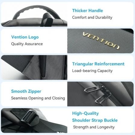 Mochila vention krnb0 para portátiles hasta 15.6"/ 23l/ gris oscuro - Imagen 4