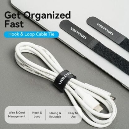 Tira organizadora de cables vention kanb0-10/ 12cm/ pack de 10 - Imagen 2