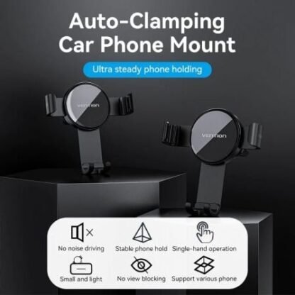 Soporte de smartphone para coche vention kcsb0/ negro - Imagen 2