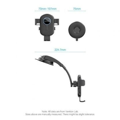 Soporte de smartphone para coche vention kscb0/ negro - Imagen 2