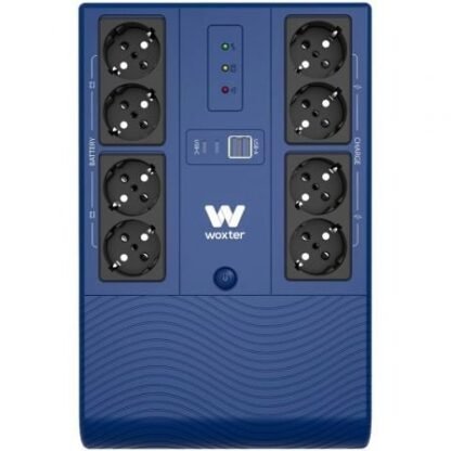 Sai línea interactiva woxter multibase ups 800 va/ 800va-480w/ 8 salidas/ formato torre