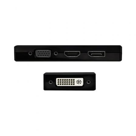 Conversor usb tipo-c aisens a109-0679/ hdmi hembra - vga hembra - dvi hembra - displayport hembra/ 15cm/ negro - Imagen 3