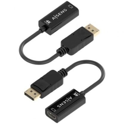 Cable conversor aisens a125-0905/ displayport macho - hdmi hembra/ 15cm/ negro - Imagen 3