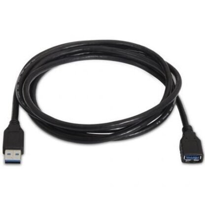 Cable alargador usb 3.0 aisens a105-0041/ usb macho - usb hembra/ hasta 9w/ 625mbps/ 1m/ negro - Imagen 2