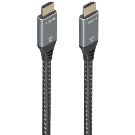Cable hdmi 2.1 8k aisens a150-0877/ hdmi macho - hdmi macho/ 7m/ gris y negro