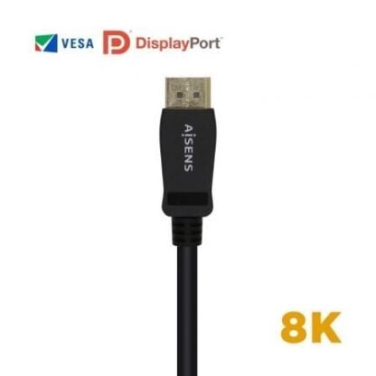 Cable displayport 1.4 8k aisens a149-0432/ displayport macho - displayport macho/ 2m/ certificado/ negro - Imagen 2