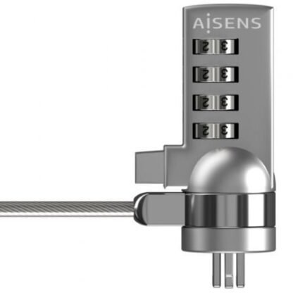 Cable de seguridad para portátiles aisens aslk-d40n01-sl/ 1.5m - Imagen 3