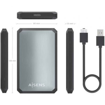 Caja externa para disco duro de 2.5" aisens ase-2529b/ usb 3.1/ sin tornillos - Imagen 4