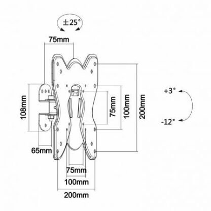 Soporte de pared giratorio/ inclinable aisens wt42ts-005 para tv de 23-42"/ hasta 25kg - Imagen 5