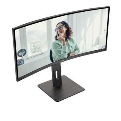 Monitor profesional curvo aoc cu34p3cv 34"/ wqhd/ multimedia/ regulable en altura/ negro - Imagen 3