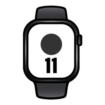 Apple watch series 11/ gps/ 42mm/ negro azabache/ correa deportiva negra (s/m)