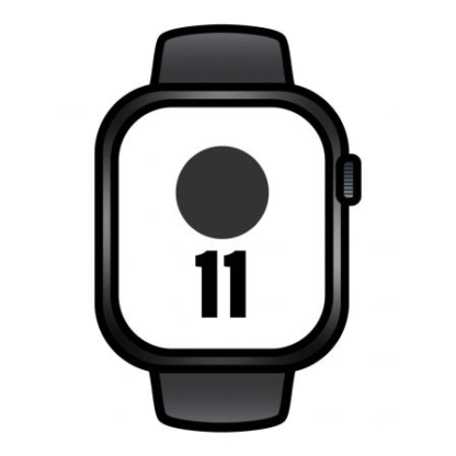 Apple watch series 11/ gps/ 46mm/ negro azabache/ correa deportiva negra (s/m)